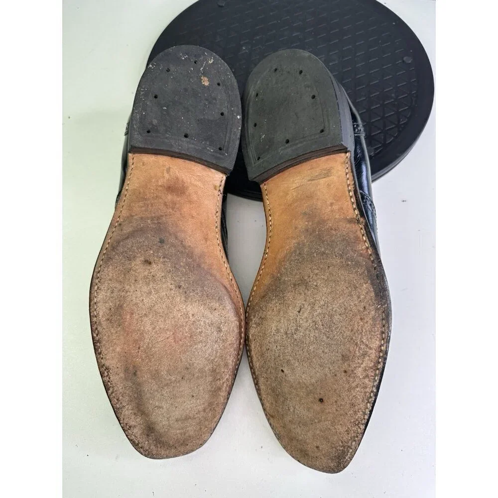 VTG Hanover Shoes Men's 9 C/A Loafer Master Flex All Leather Tassel USA